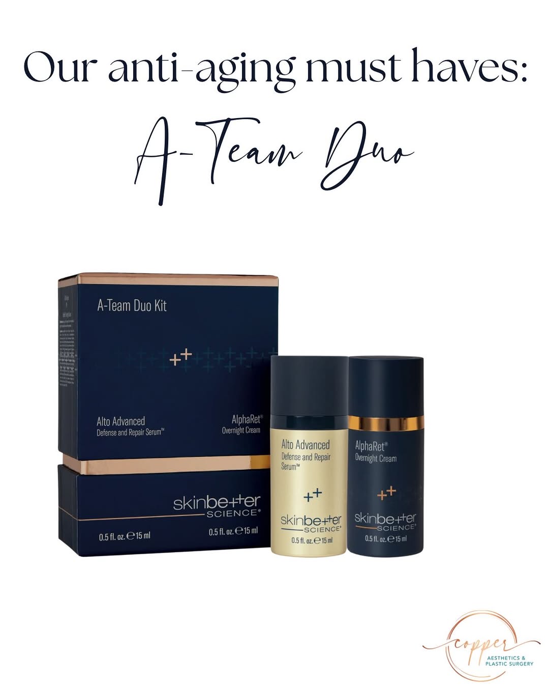 Instagram post by Dr. Christopher Jeffries: ✨ A-Team Duo = the anti-aging power pair your skin needs. ✨ If anti-aging is your goal, an antioxidant + retinol isn’t optional — it’s essen…