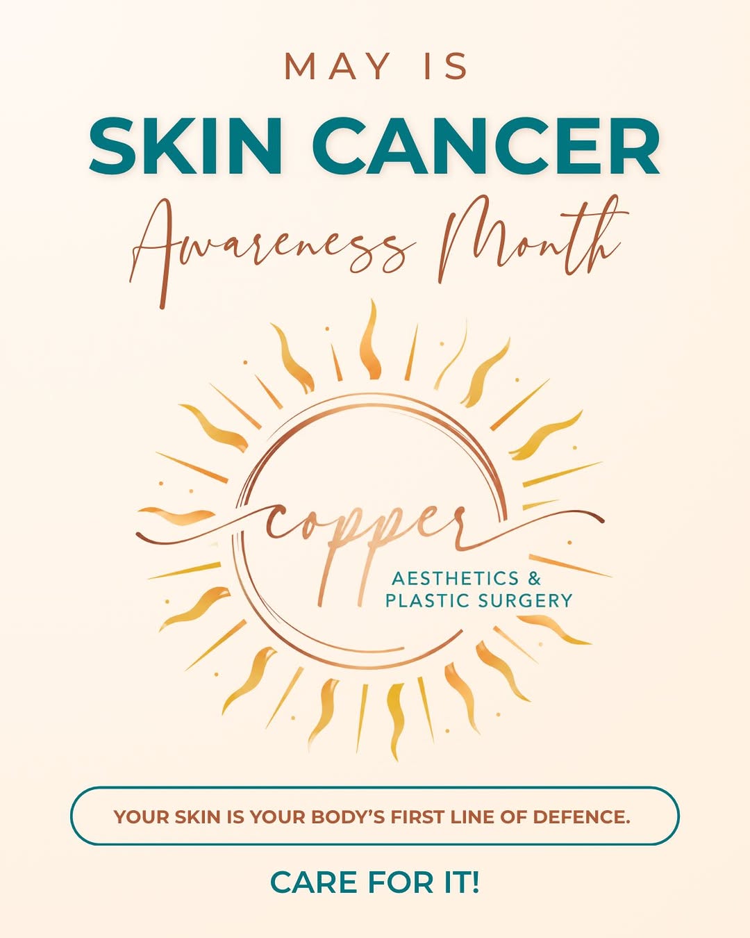 Instagram post by Dr. Christopher Jeffries: ☀️ May is Skin Cancer Awareness Month ☀️ Healthy skin is beautiful skin — and protecting it goes far beyond aesthetics. Daily SPF is one of …