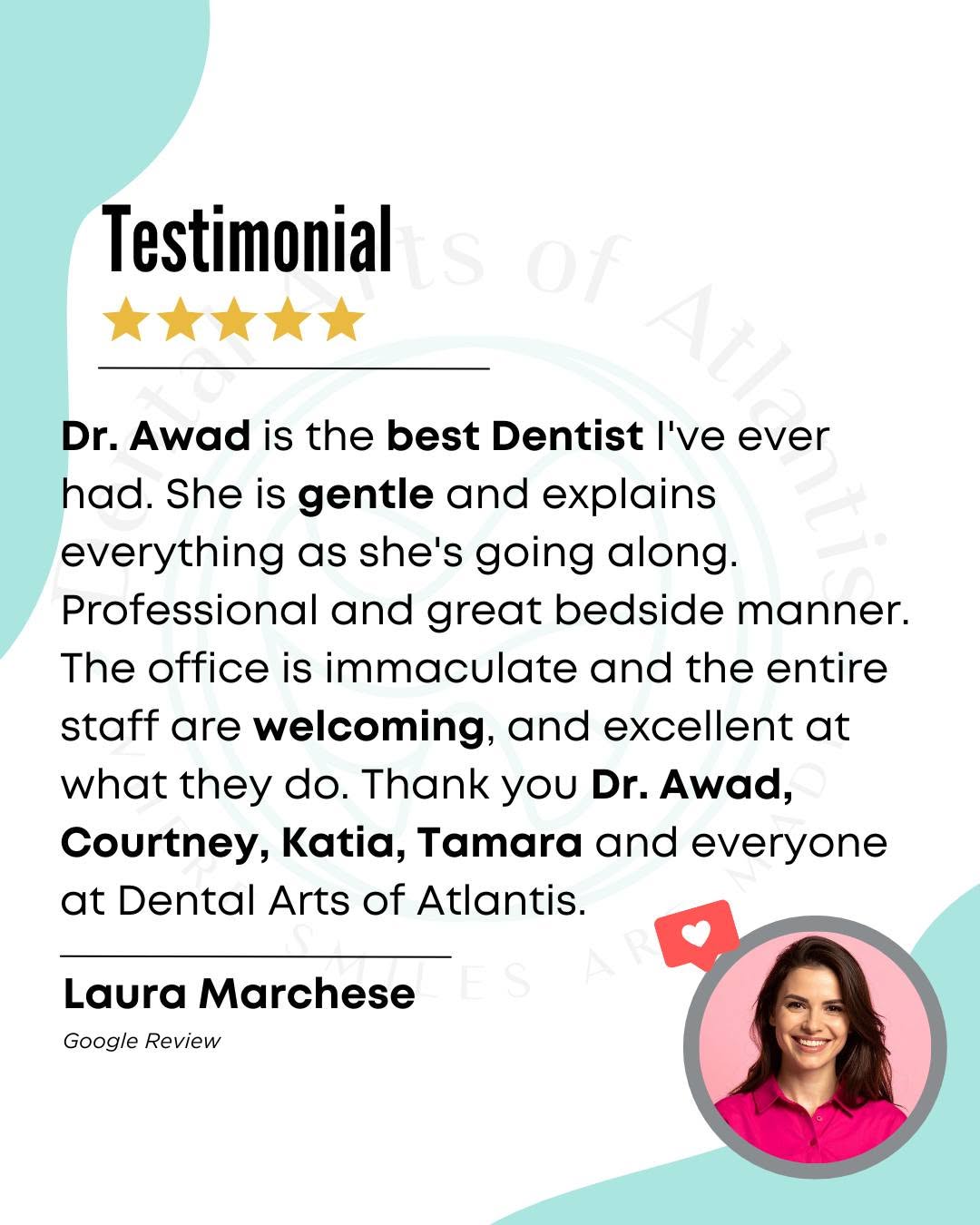 Instagram post by Dr. Colleen Lam, D: To our incredible patients — thank you for the kind words, thoughtful reviews, referrals, and continued support of our office. Every review …