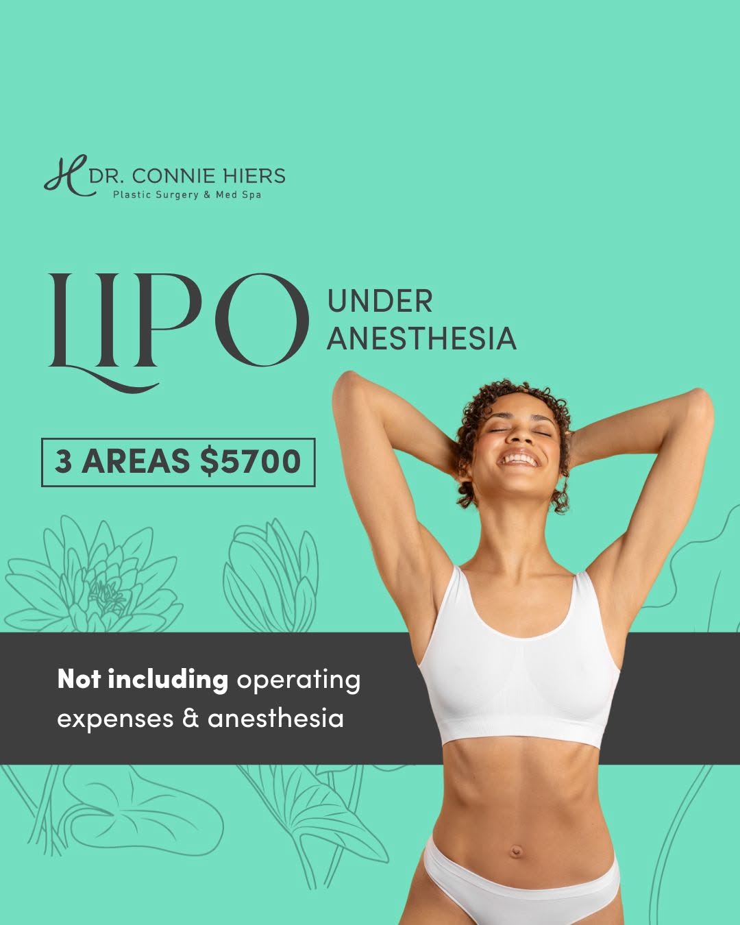 Instagram post by Dr. Connie Hiers: Sculpt Your Silhouette with Confidence Ready for a refined, contoured look? Our Lipo Under Anesthesia package lets you target 3 areas for ju…