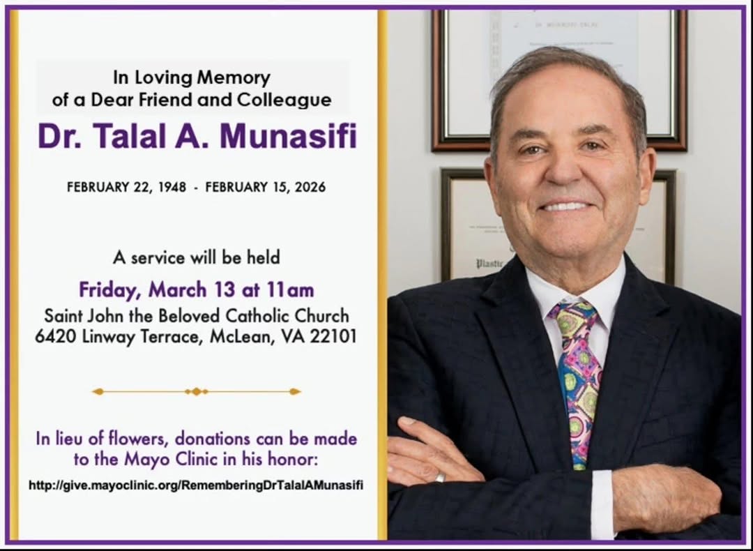Instagram post by Dr. Courtney Herbert: At some point while at Georgetown medical school or if you were lucky enough to do your residency there, you encountered Dr. Talal Munasfi. …