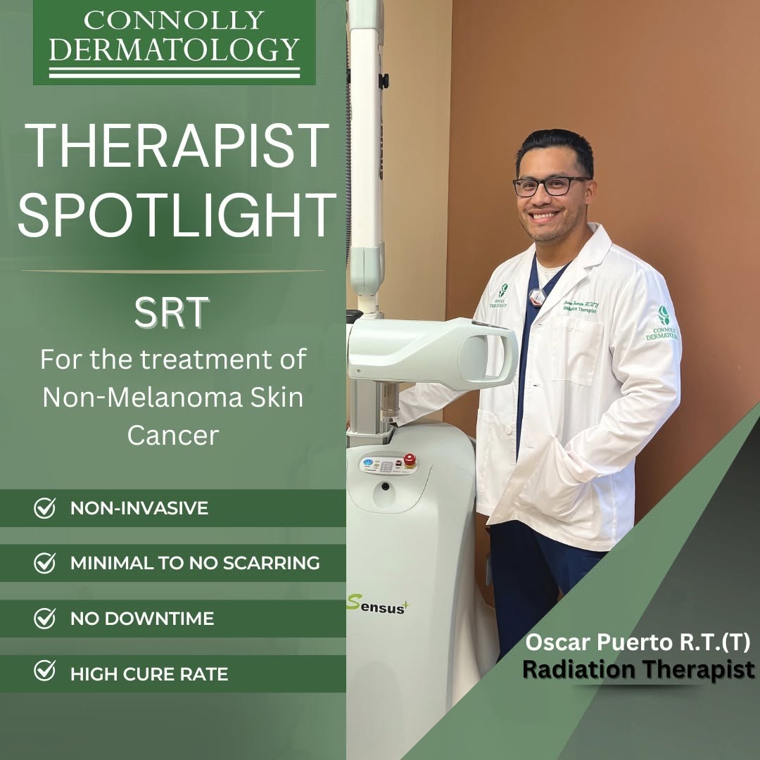 Instagram post by Dr. Coyle Connolly, DO: Connolly Dermatology offers Superficial Radiation Therapy (SRT), a painless, non-invasive treatment option for non-melanoma skin cancer, inc…