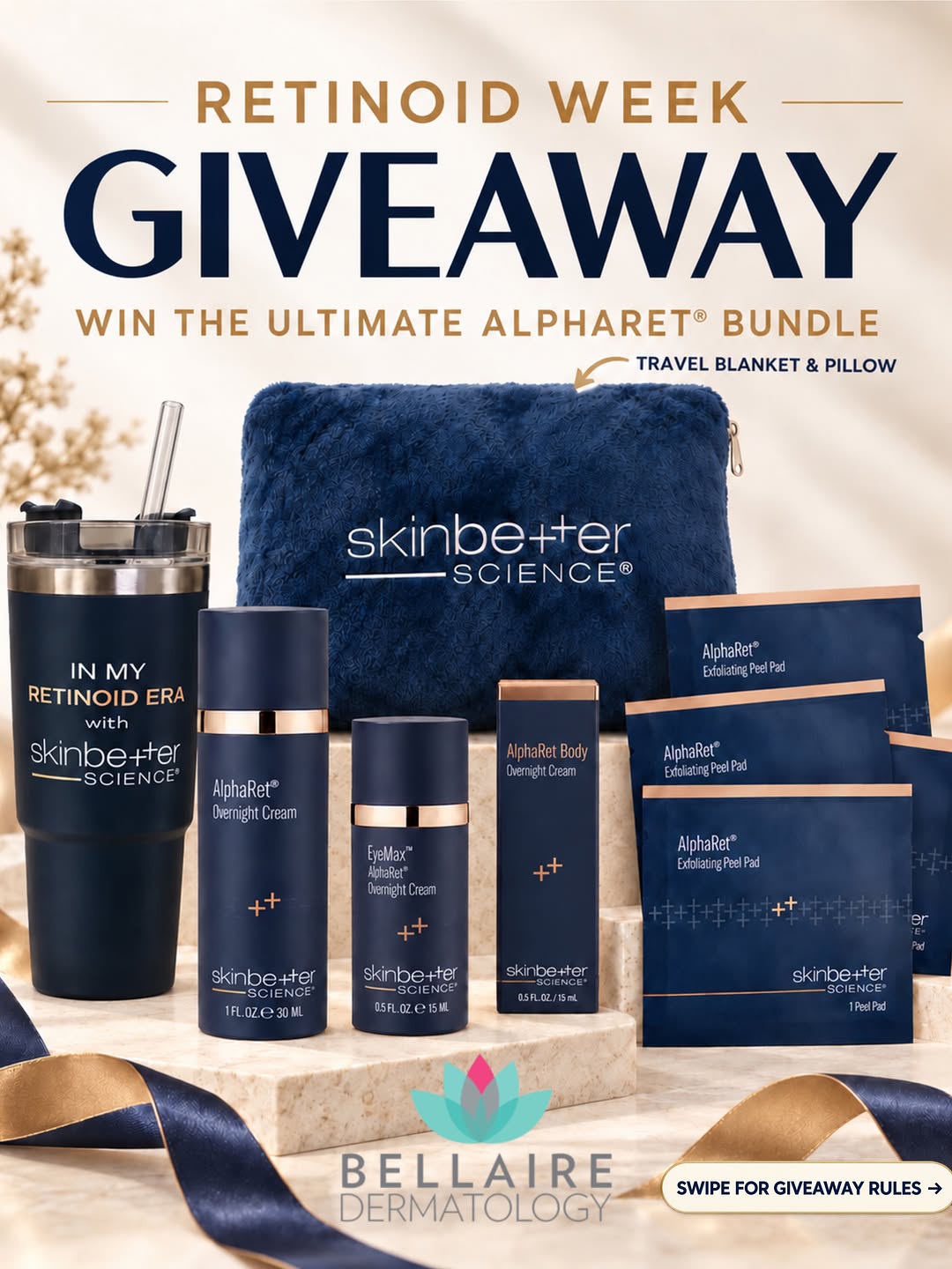 Instagram post by Dr. Craig F. Teller: 🎉 NATIONAL RETINOID WEEK GIVEAWAY 🎉 It’s National Retinoid Week, so we have something fun for you! Retinoids are vitamin A derivatives tha…