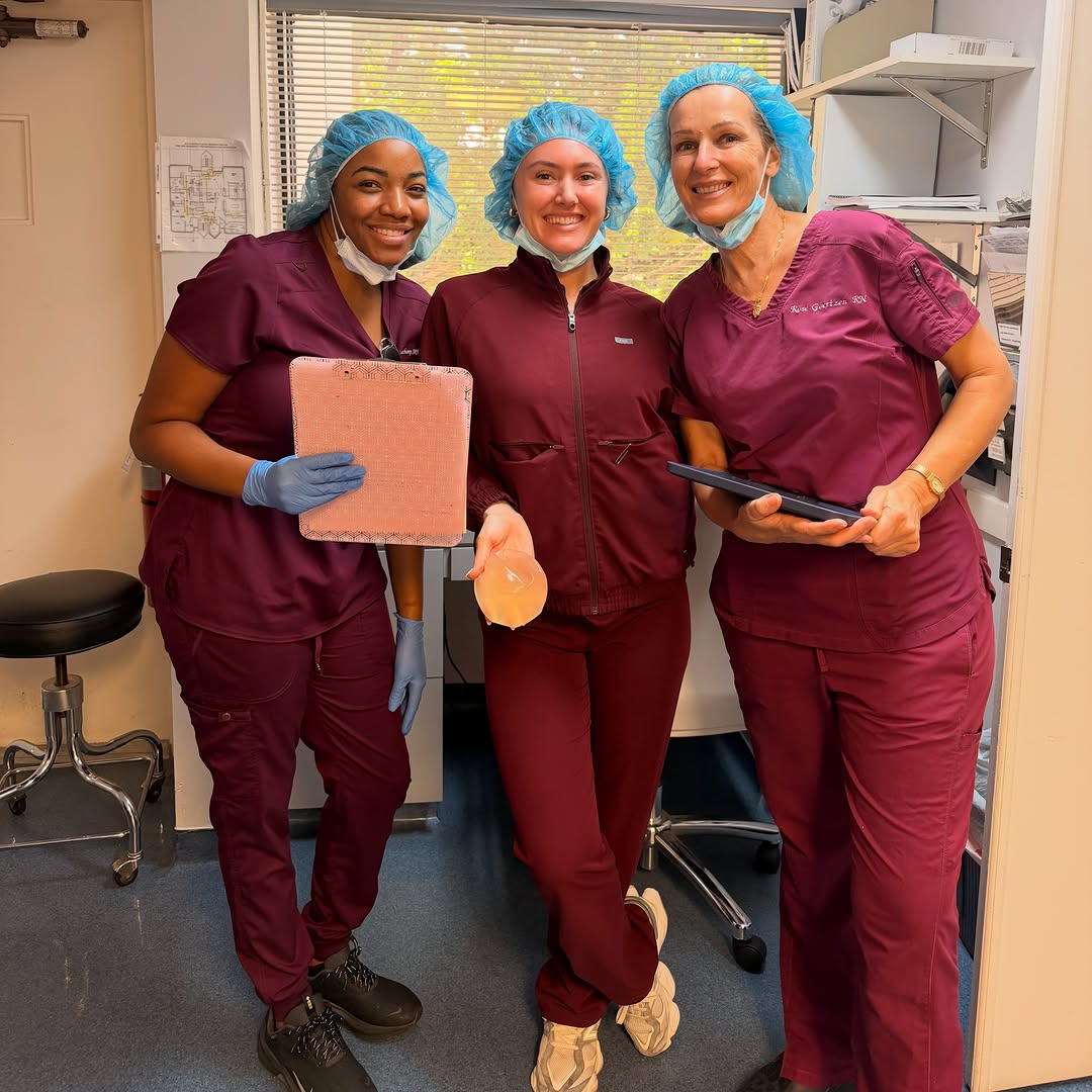 Instagram post by Dr. Cristina F. Keusch: Surgery day 🤍✨ Teamwork, precision, and passion—all under one roof. So grateful for this amazing team at Boca Raton Plastic Surgery! #plast…