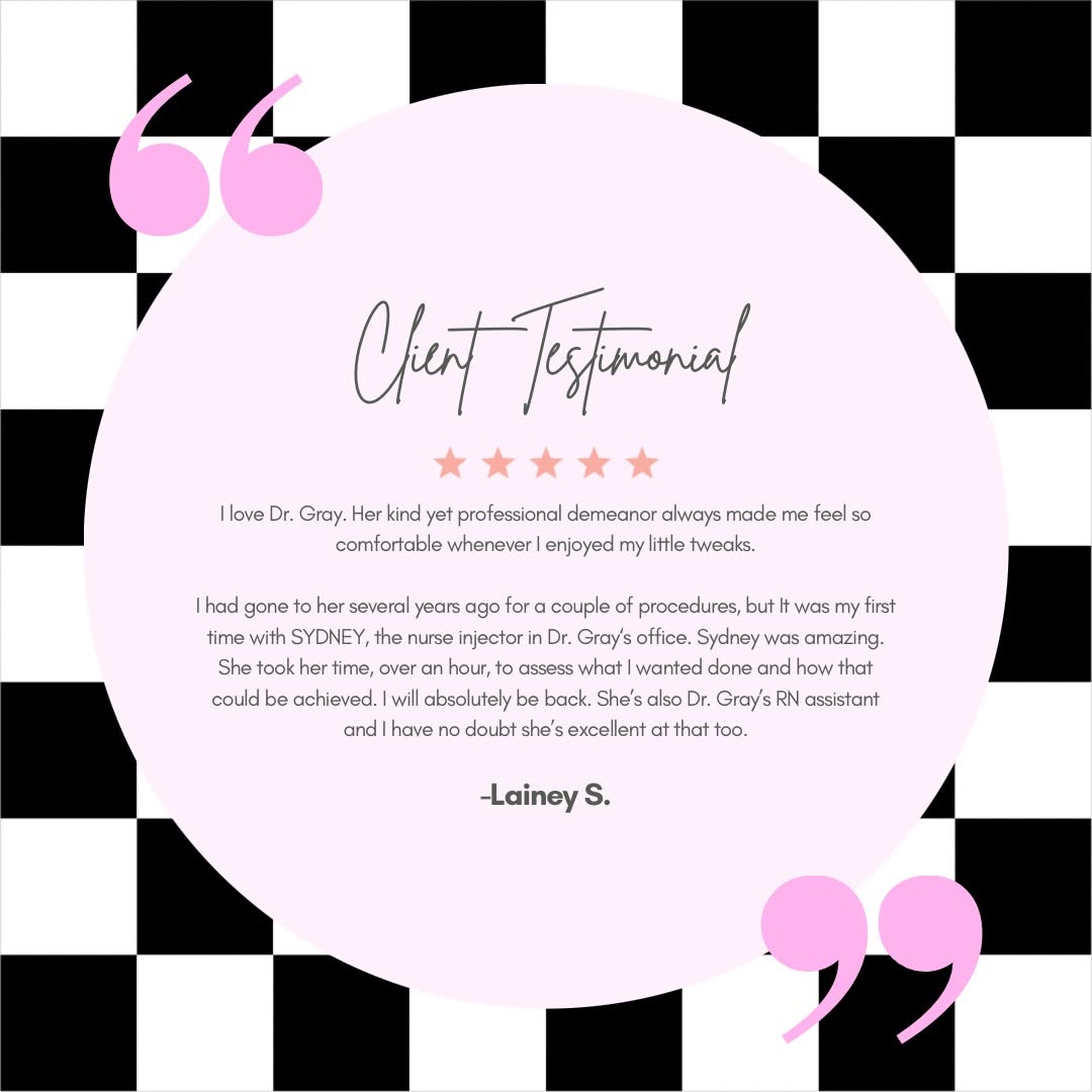 Instagram post by Dr. Cynthia D. Gray: A very much appreciated review for Nurse Sydney We always LOVE to hear feedback on your experience here at SpaBella 💓 ☎️ DM/Call (360)892-0…