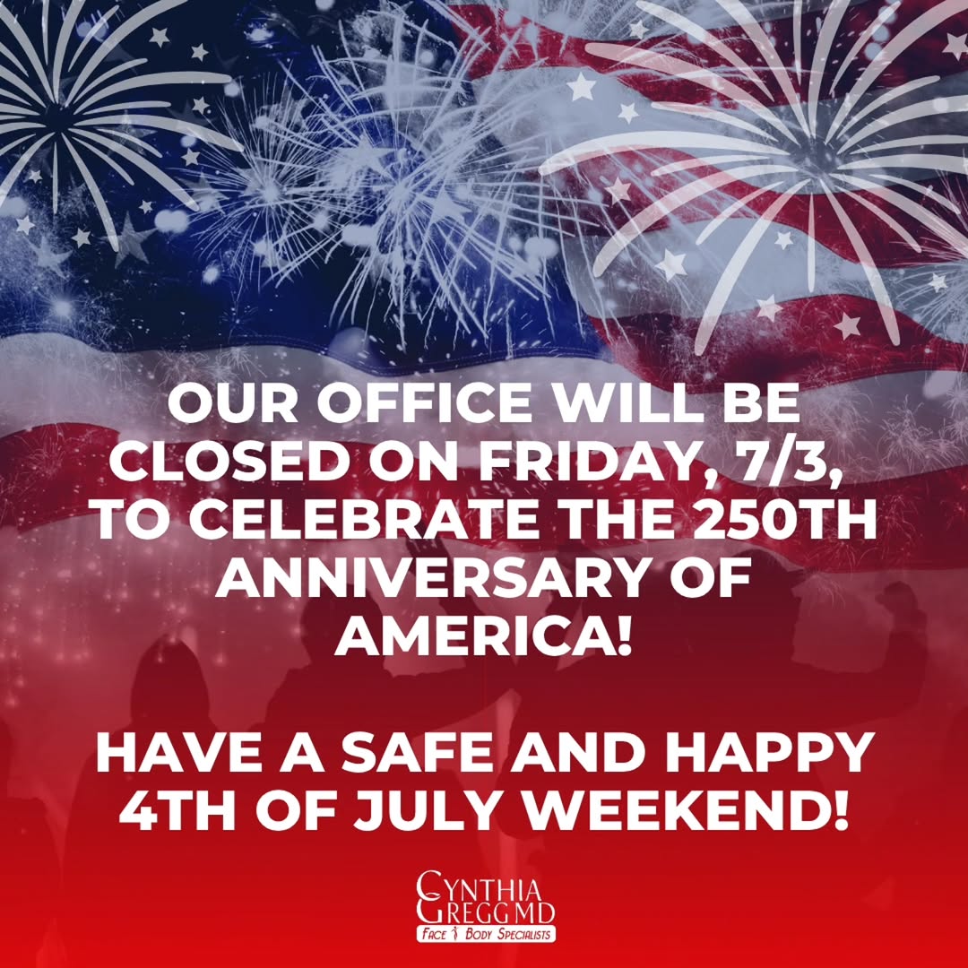 Instagram post by Dr. Cynthia Gregg: #july4th #250thanniversary #independenceday #boardcertifiedfacialplasticsurgeonCarync