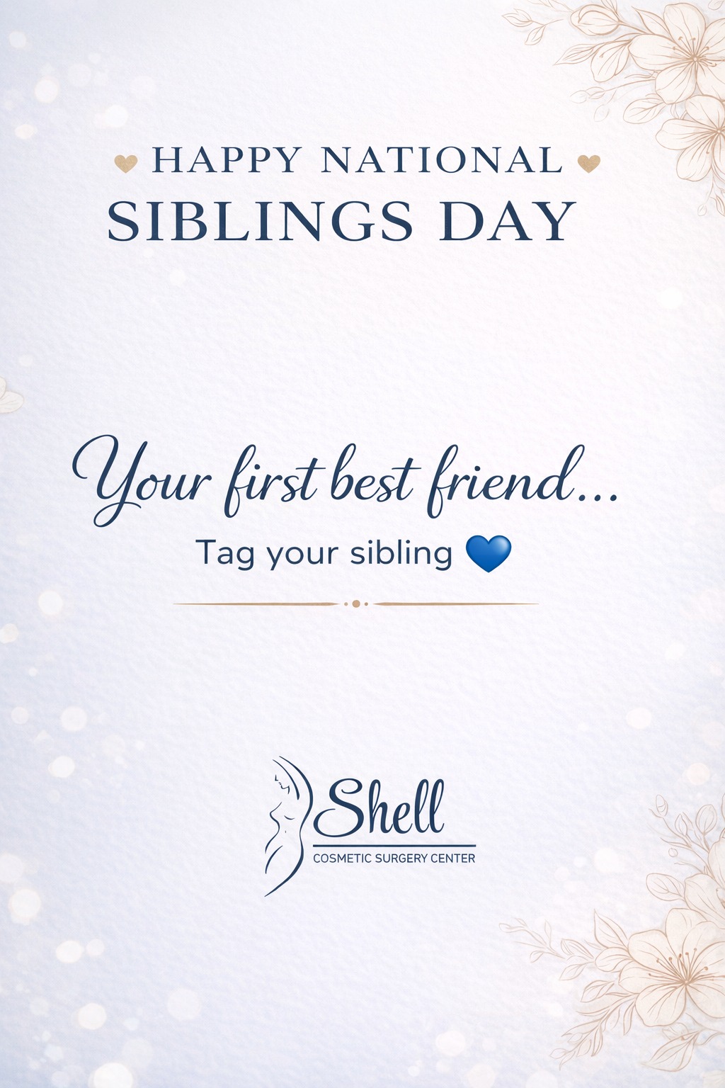 Instagram post by Dr. Dan H. Shell III: 👯♀️ Happy National Siblings Day 💙 Your first best friend… and your most honest opinion 😉 Siblings have a way of keeping it real—whether …