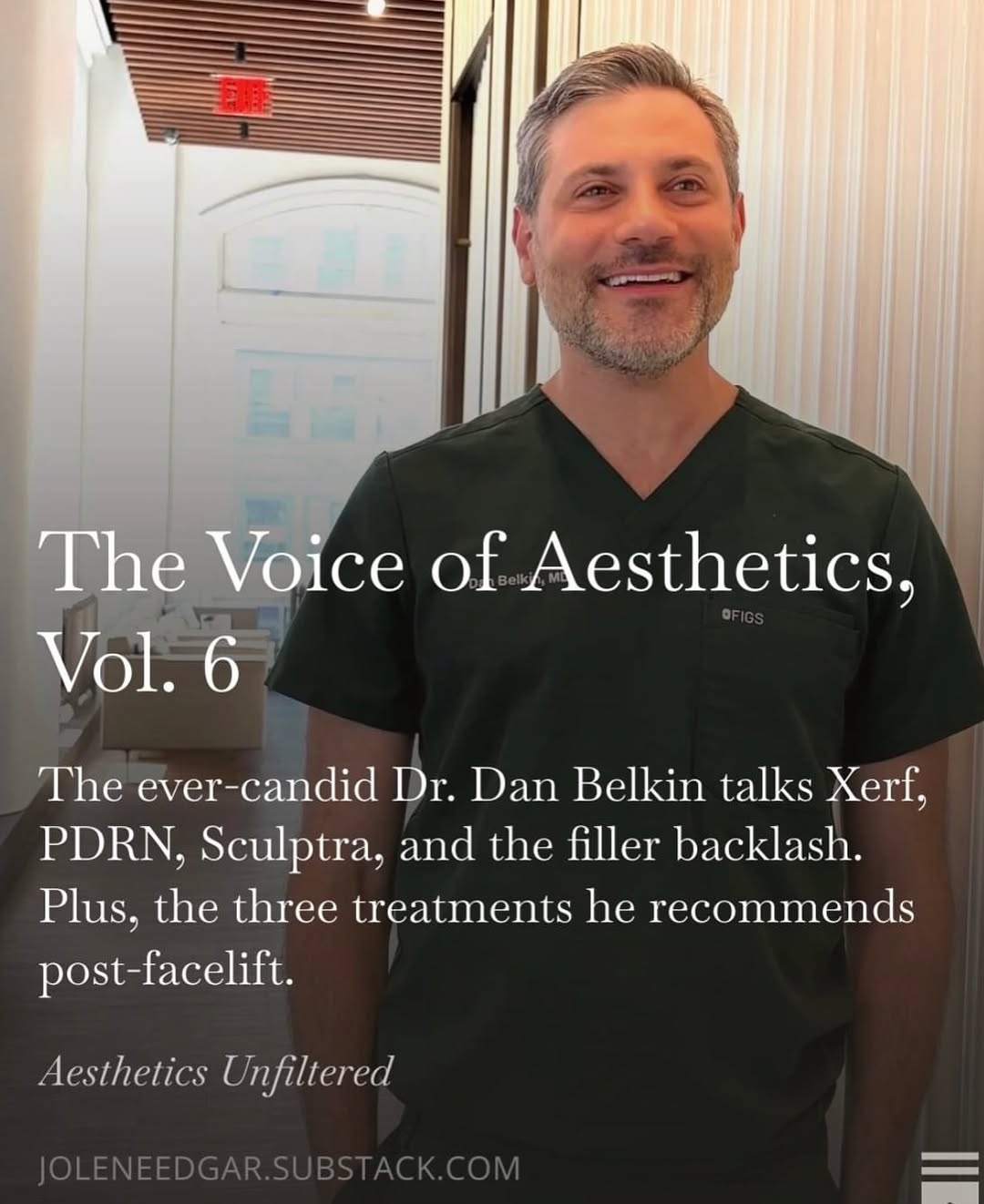 Instagram post by Dr. Daniel Belkin: @joleneewrites is arguably the best beauty writer out there, an uncompromised authority, and I’m so honored to be featured in her Voice of A…