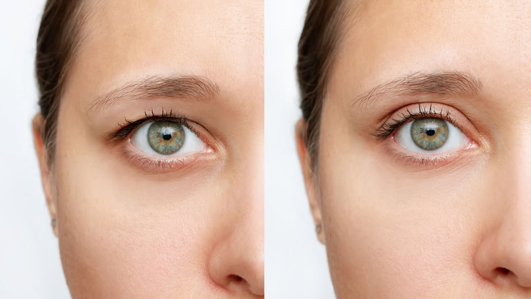 Instagram post by Dr. Daniel Daube: Tired of looking tired? 👀 Blepharoplasty removes excess skin and puffiness from your eyelids for a refreshed, alert look. It's subtle, it's…