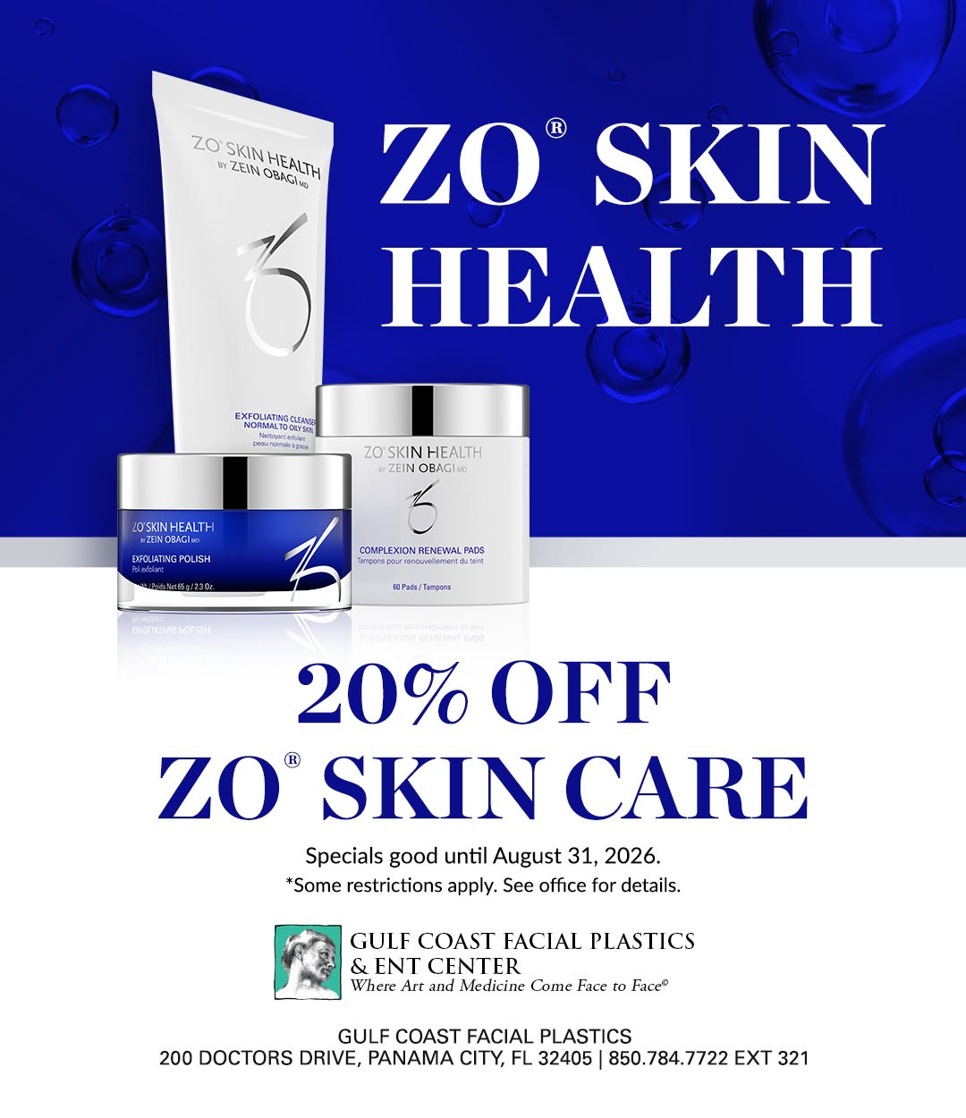 Instagram post by Dr. Daniel Daube: ⏰ LAST CALL! 20% off Zo Skin Health ends this week. Medical-grade skincare at this price doesn't happen often. Don't sleep on it! Call or st…