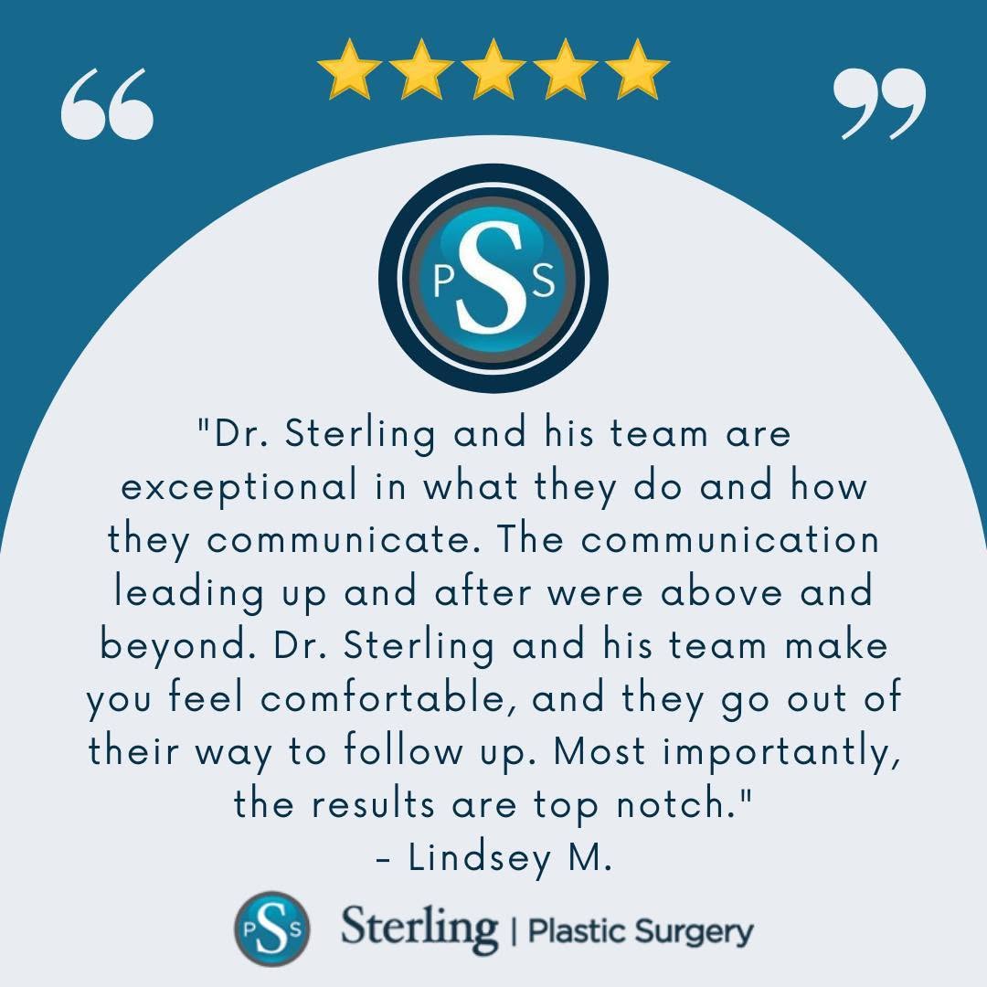 Instagram post by Dr. Daniel Sterling: "Dr. Sterling and his team are exceptional in what they do and how they communicate. The communication leading up and after were above and b…