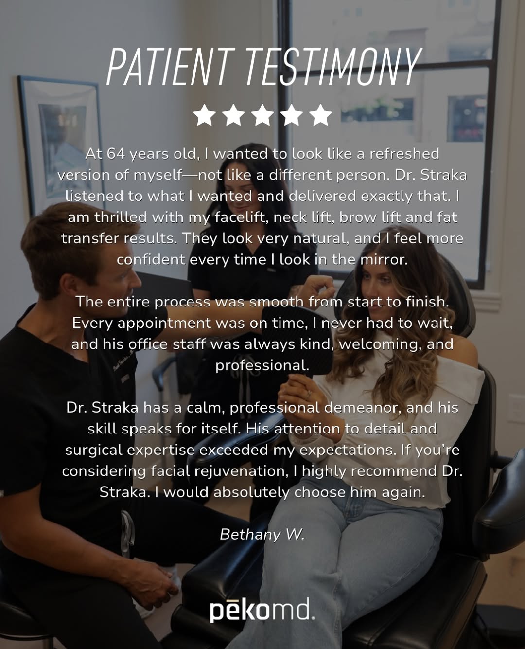 Instagram post by Dr. Daniel Straka: Real patients. Real experiences. Real confidence. 💜 We’re so grateful when patients trust us with their aesthetic journeys—and even more gr…