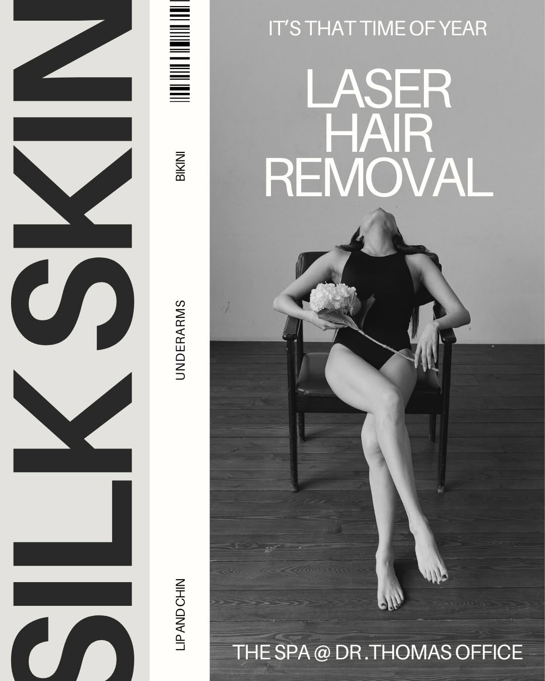 Instagram post by Dr. Daniel Thomas: It's HAIR REMOVAL SEASON. Say goodbye to shaving struggles and hello to silky-smooth confidence. See results after one single treatment. Spe…
