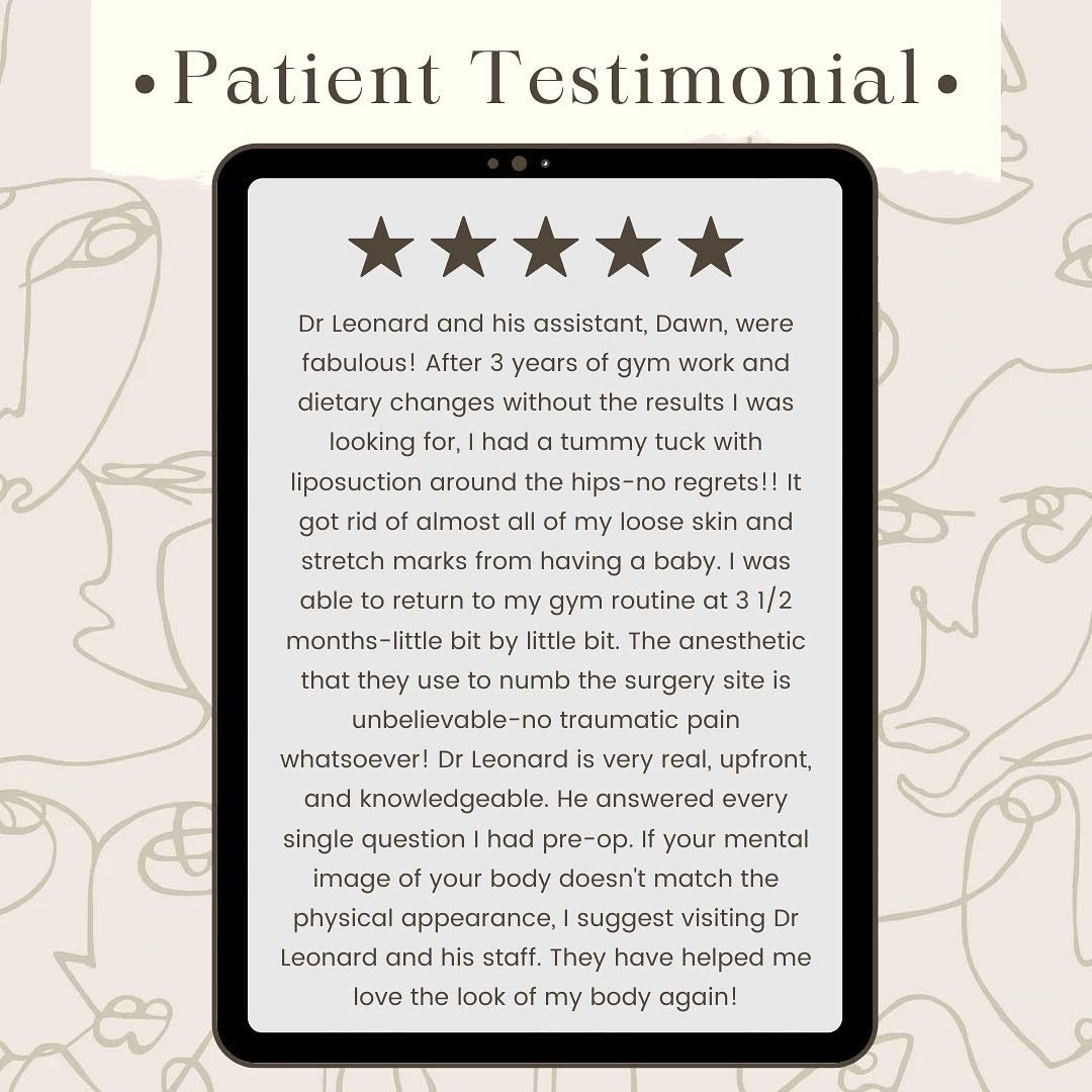 Instagram post by Dr. Dann Leonard: Thank you for sharing your experience 🤍 your feedback is highly appreciated! . . 📲(503)391-2760 . . #plasticsurgery #salem #oregon #PNW #t…