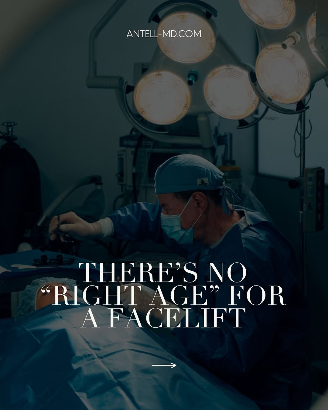 Instagram post by Dr. Darrick E. Antell: I get this question often, so I wanted to address it to you all. What is the right age for a facelift? The mirror will tell you when it’s ti…