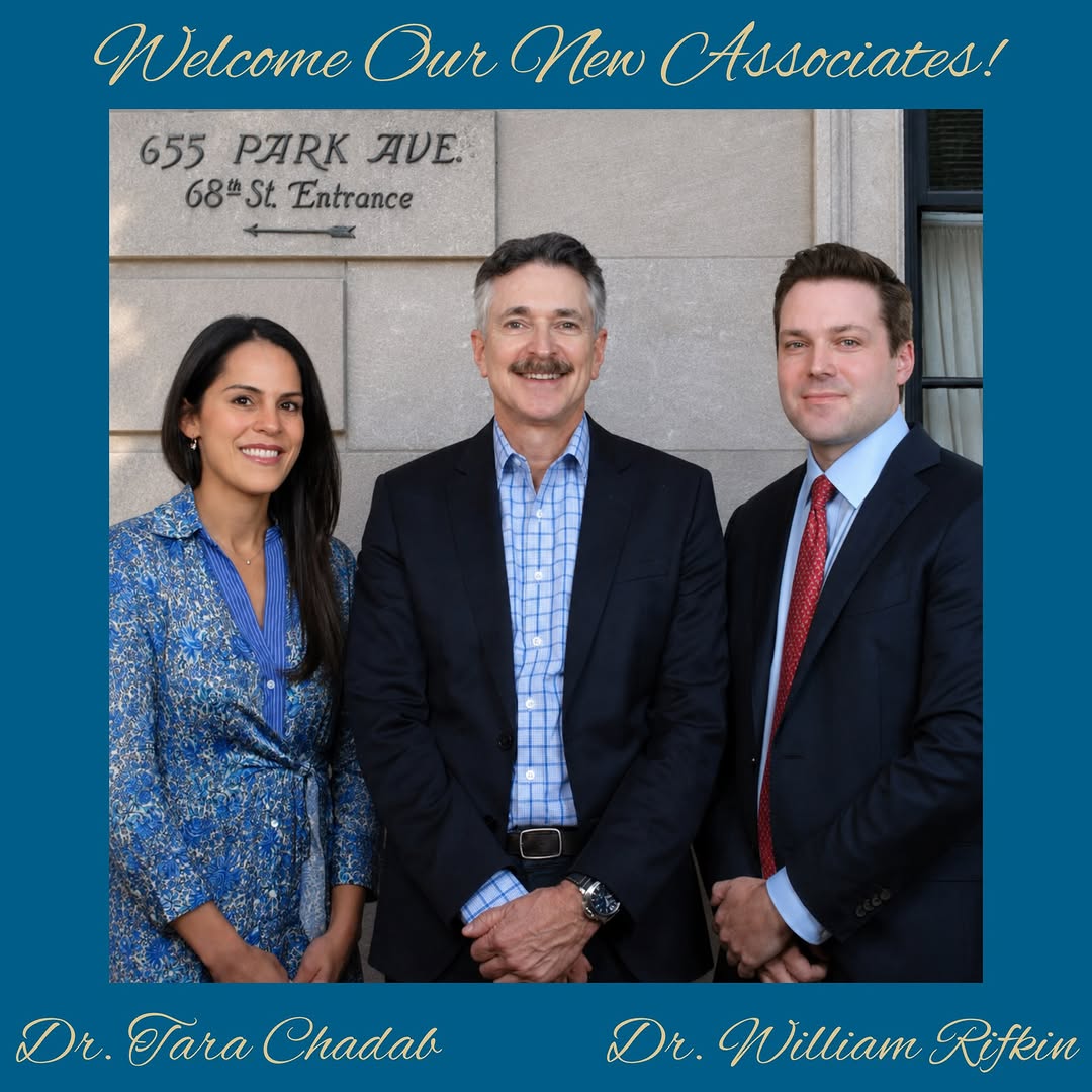 Instagram post by Dr. David A. Hidalgo: We welcome these two exceptional plastic surgeons to join us here at 655 Park Avenue! They will be developing their own independent practice…