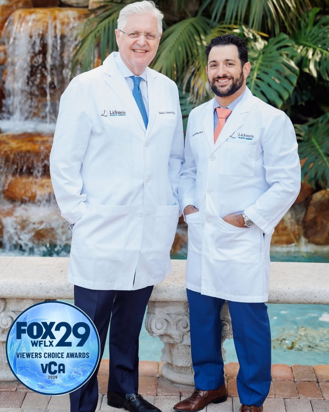 Instagram post by Dr. David A. Lickstein: Another reason to celebrate! 🏆⁠ ⁠ Lickstein Plastic Surgery is honored to be named the 2026 FOX 29 Viewers’ Choice Award Winner for Best Lo…