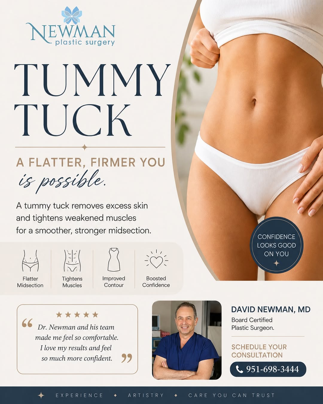 Instagram post by Dr. David A. Newman: A flatter, firmer abdomen can help you feel more confident in and out of your clothes. Whether you’ve experienced pregnancy, significant wei…