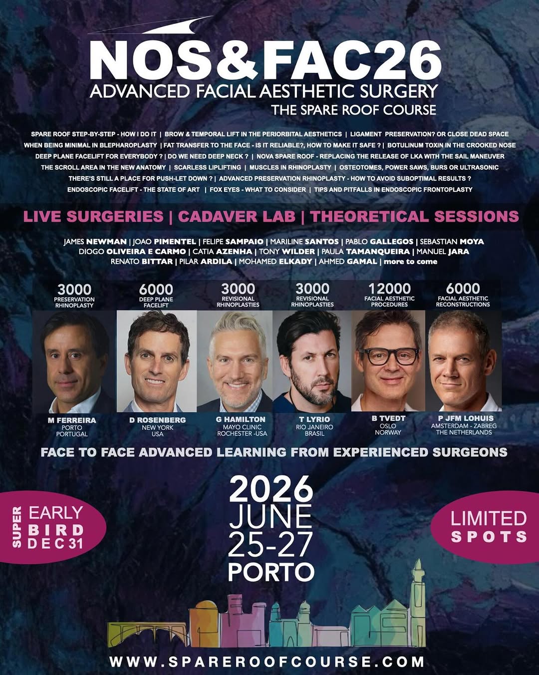 Instagram post by Dr. David B. Rosenberg: 🚀 Registration is officially OPEN for NOS&FAC26 – Spare Roof Course: Full Face Immersion 2026! This is your chance to secure a spot at one …