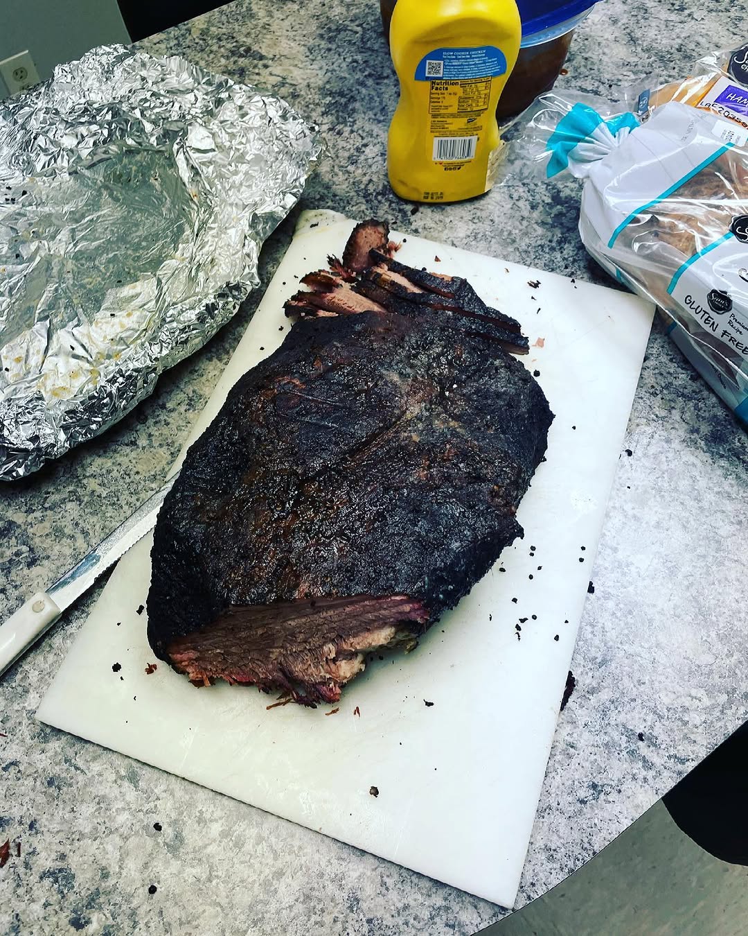 Instagram post by Dr. David E. Martin: That’s right- we eat smoked brisket for breakfast at work. Doesn’t everybody?? #dallastexas #dallasplasticsurgery #smokedbrisket #meatforbre…