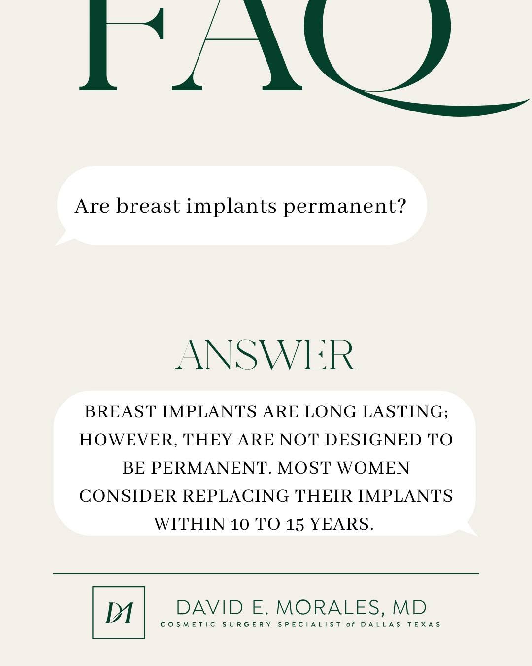 Instagram post by Dr. David E. Morales: That being said, many implants last much longer than that, whereas other implants experience complications sooner. While there is absolutely…