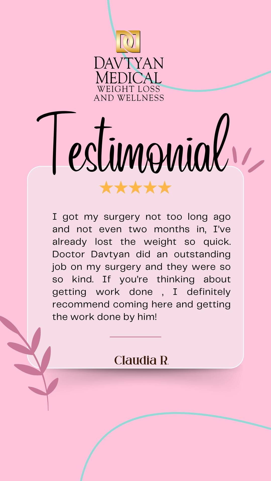 Instagram post by Dr. David G. Davtyan: ✨ Incredible Results in Less Than 2 Months! ✨ . Thank you for trusting us with your health, your confidence, and your future. We’re honored …