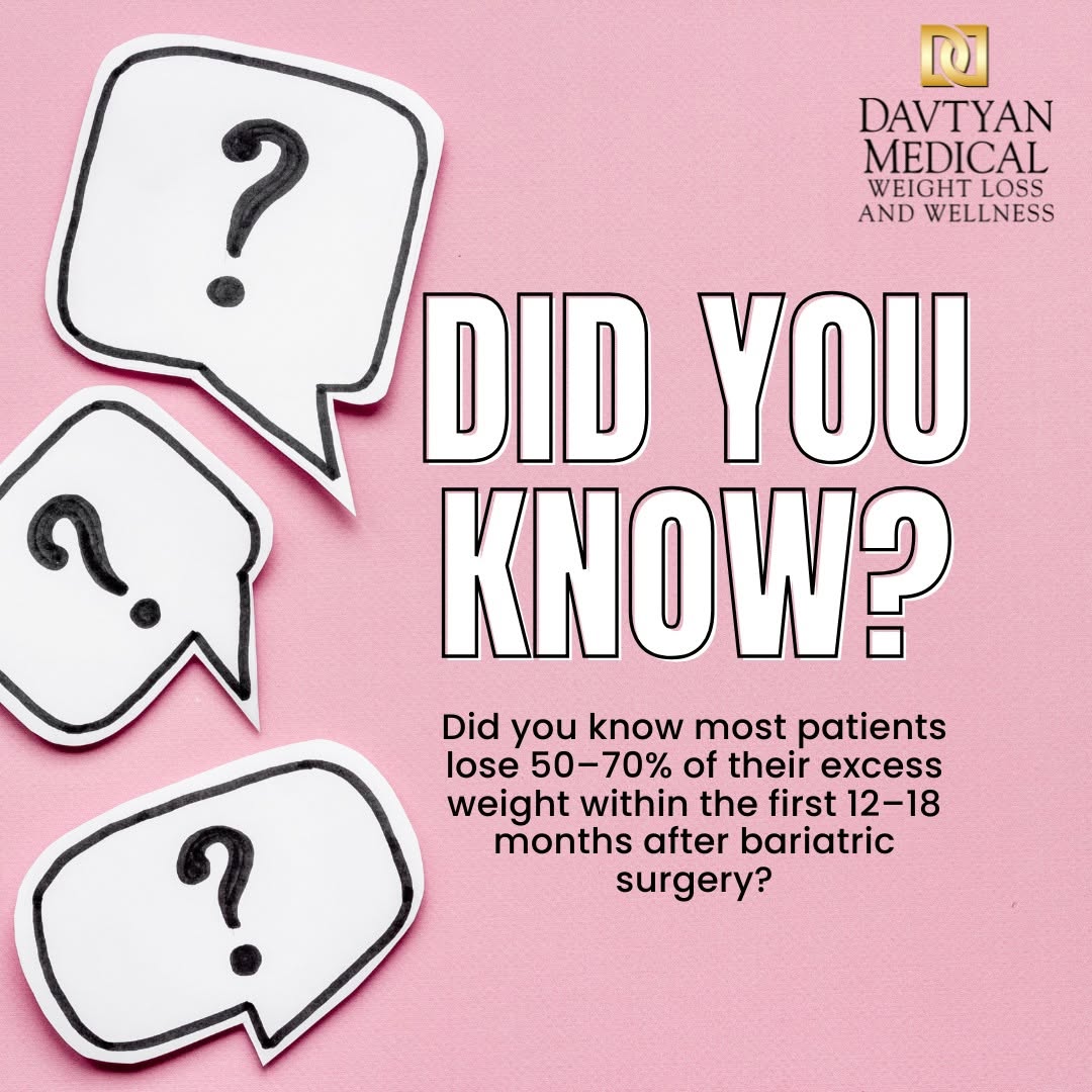 Instagram post by Dr. David G. Davtyan: Did you know? #gastricsleeve #GastricBypass #gastricband #bariatricsurgery #bariatriccommunity