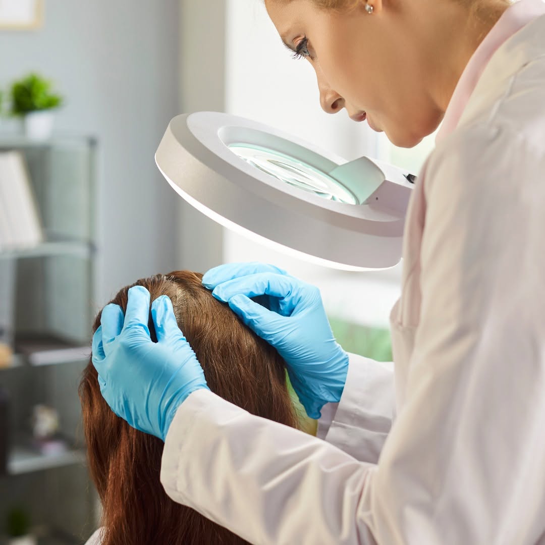 Instagram post by Dr. David H. McDaniel: Stress is a major contributor to hair shedding. Physical or emotional stress can disrupt the normal hair growth cycle, causing more hairs to…