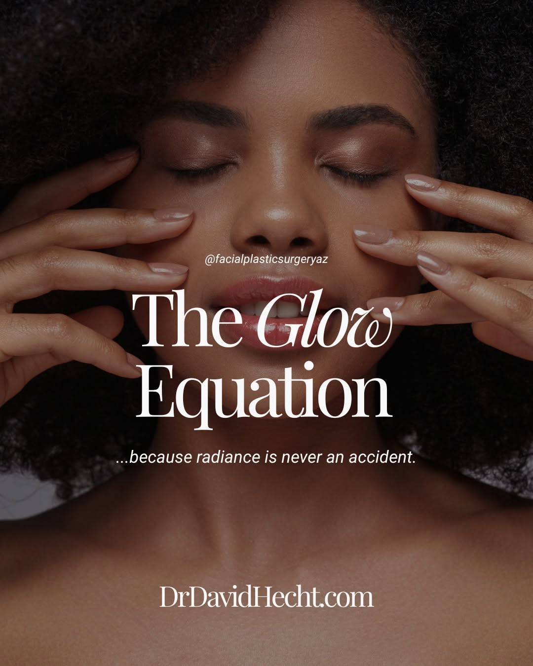 Instagram post by Dr. David Hecht: The Glow Equation ✨ Because radiance is never an accident. Healthy, luminous skin starts with science, precision, and personalized care. Eac…