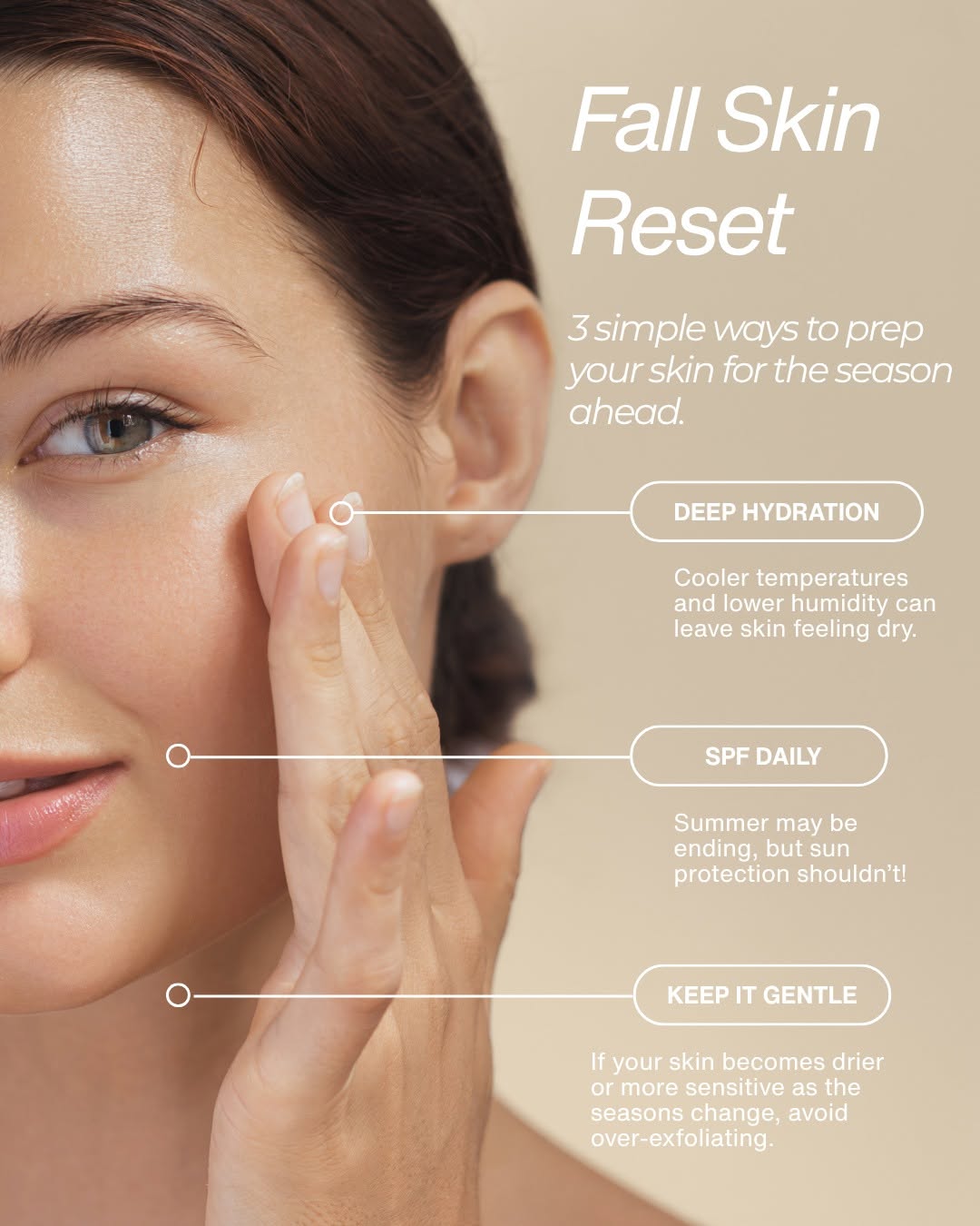 Instagram post by Dr. David J. Sire: 🍂 New season, new skincare needs! As the warm days of summer transition into cooler fall weather, your skin may need a few simple adjustmen…