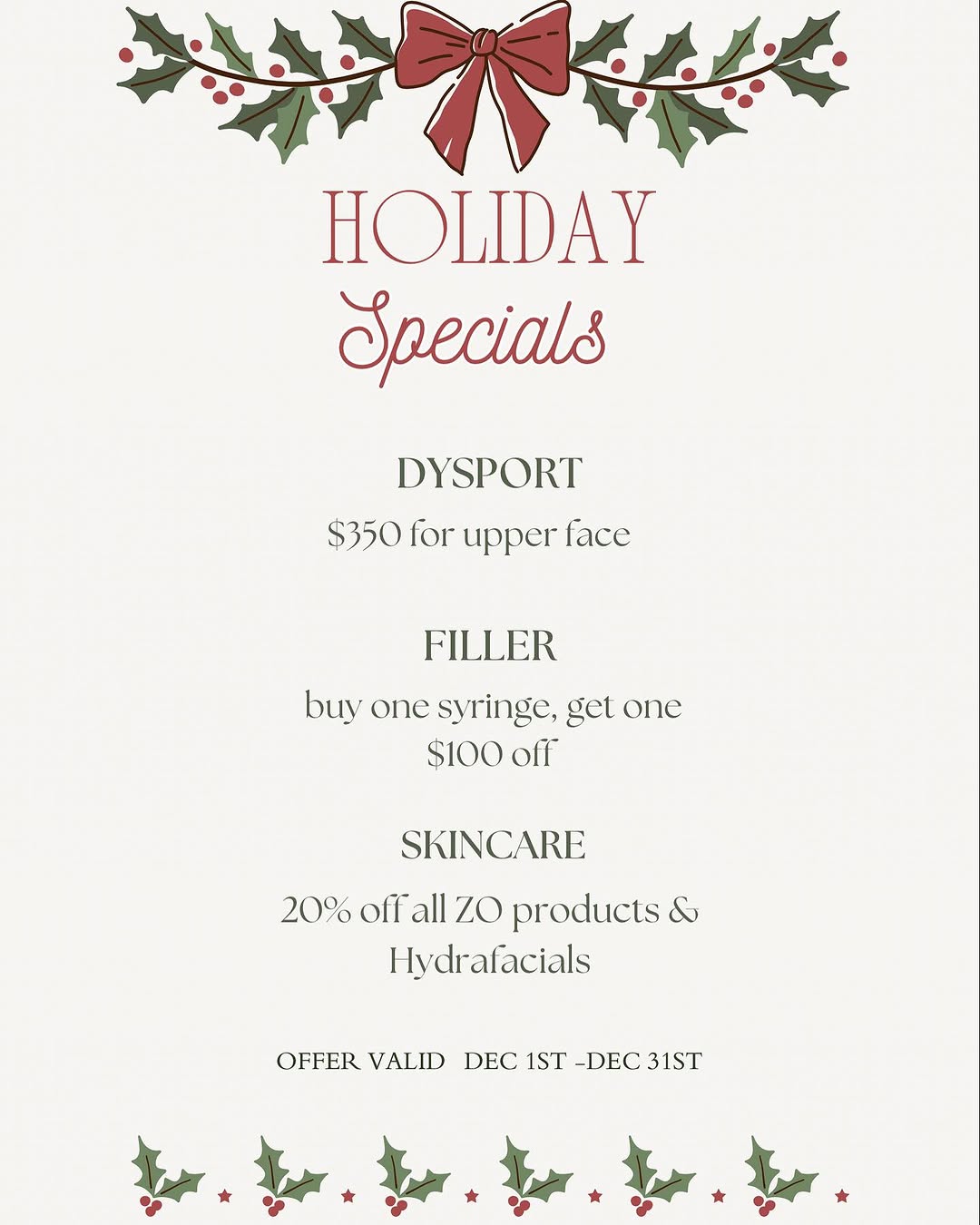 Instagram post by Dr. David Nicholas Csikai: Don’t miss out on these amazing Christmas deals! Call to schedule or pre-pay now. Wishing you a merry holiday season 🎄🎁❤️