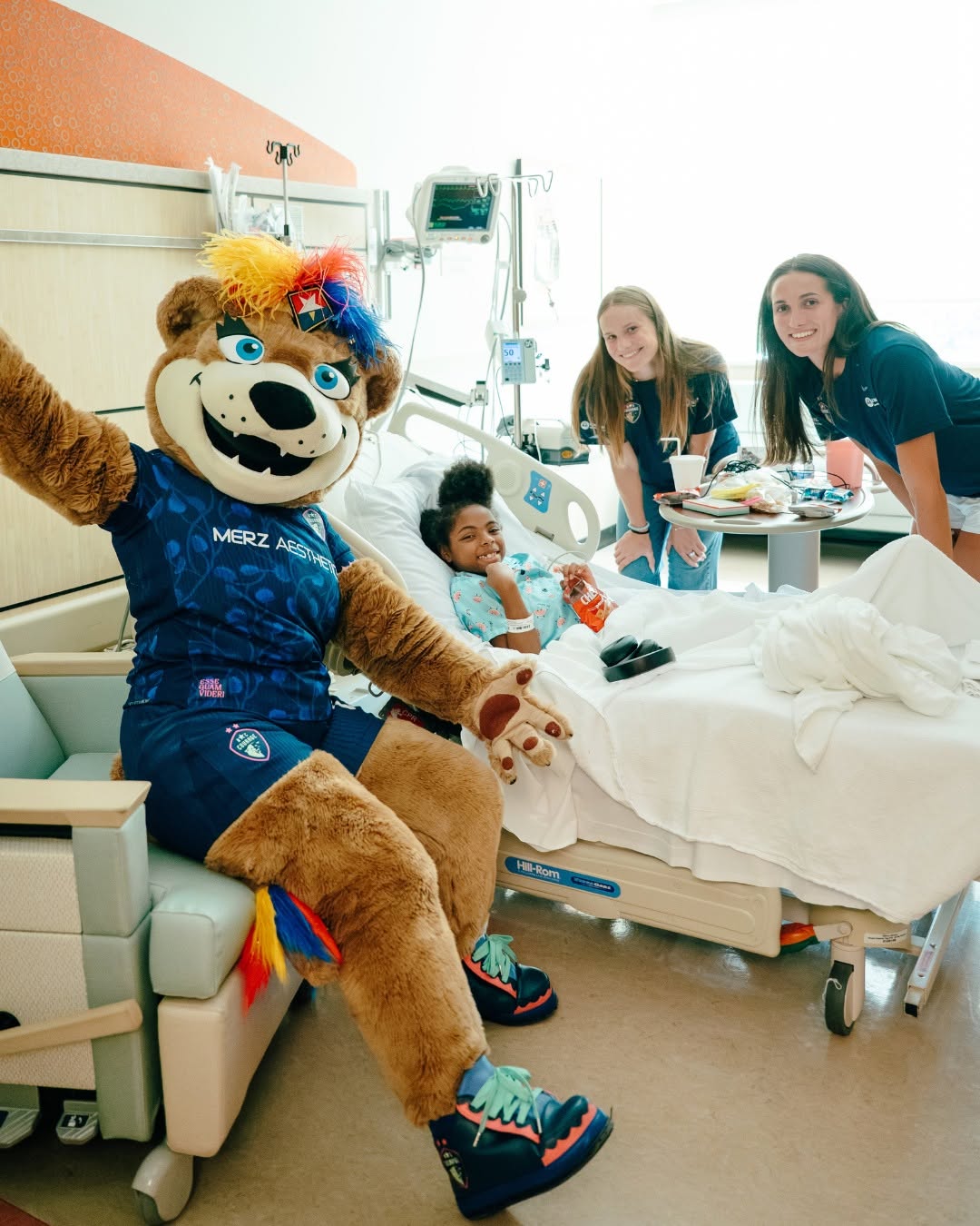 Instagram post by Dr. David Pilati: We loved meeting the strong kiddos at WakeMed Children's Hospital ❤️