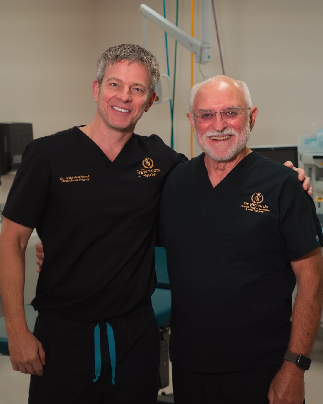 Instagram post by Dr. David R. Kirkpatrick, D: Great start to the new year!⠀ ⠀ dental implants, new smile, all on 4, zygomatic implants, full mouth restoration, oral surgery, lakeland, on…