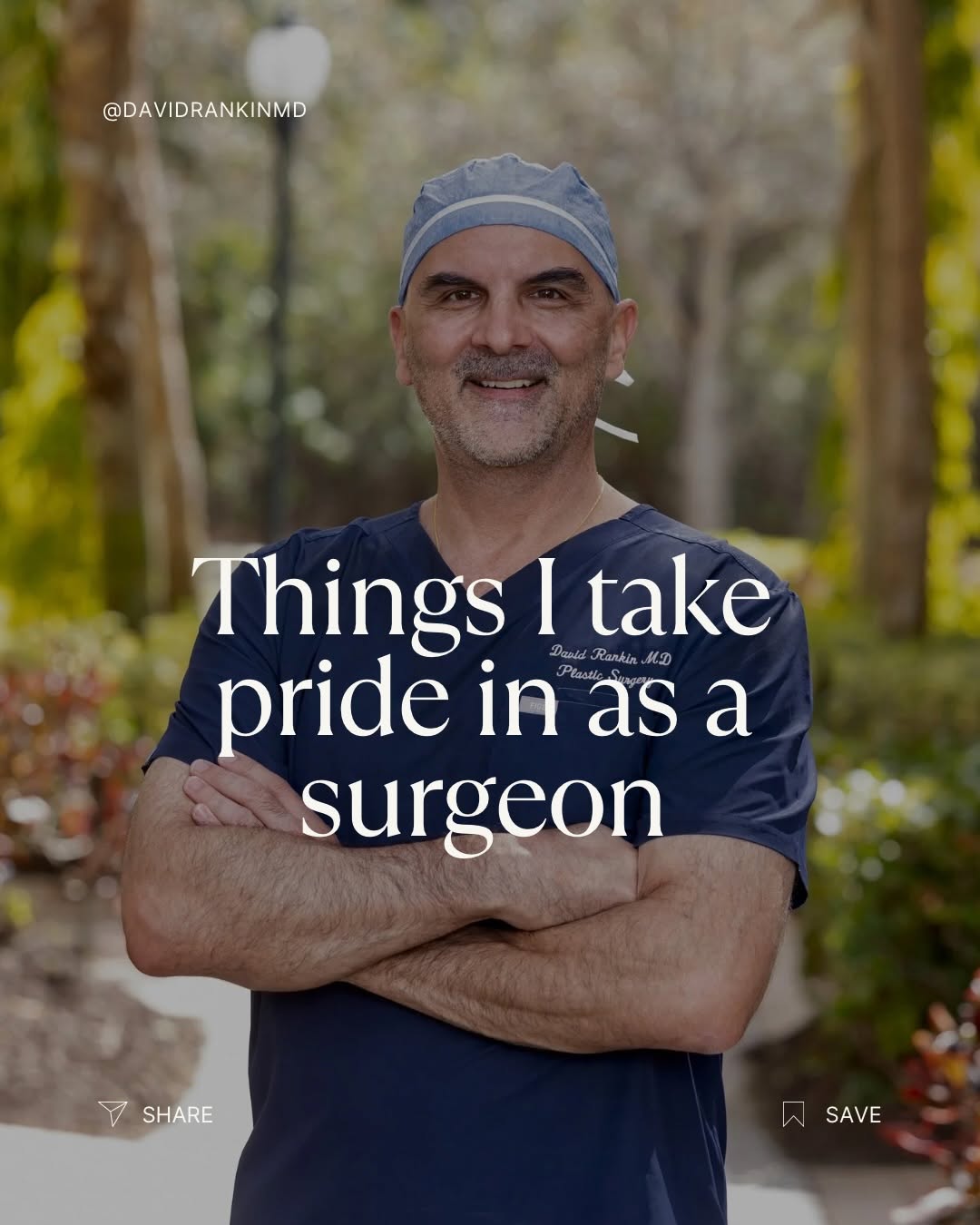Instagram post by Dr. David Rankin: There’s a lot of noise in this industry. My approach is simple: do what’s right for the patient—nothing more, nothing less.