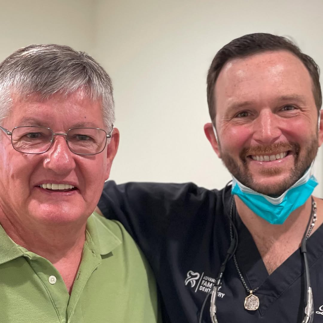 Instagram post by Dr. David Taler, DDS, FAGD, DABOI/ID: Dr. Taler gave our patient a more natural smile with a Dental Implant Bridge. The patient was unhappy with his partials and wanted to get ri…