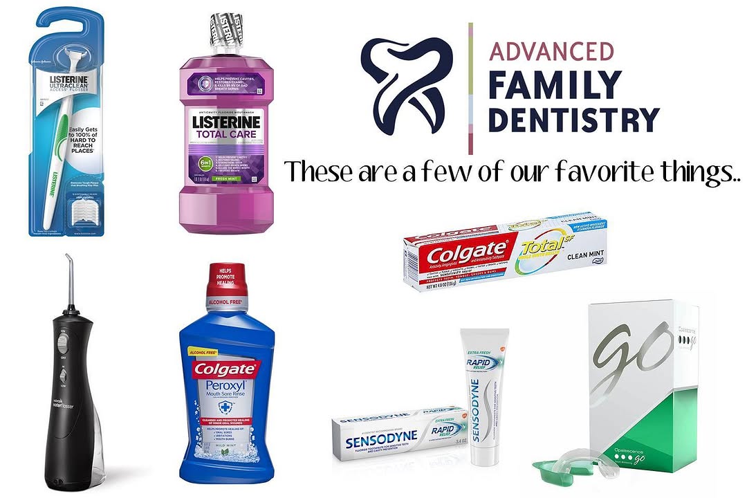 Instagram post by Dr. David Taler, DDS, FAGD, DABOI/ID: Our doctors at Advanced Family Dentistry are always asked “What dental products should I be using? “ We love sharing all of our favorite thi…