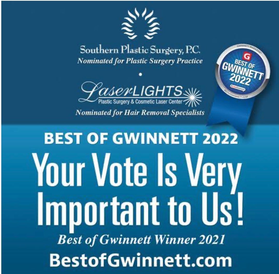 Instagram post by Dr. David Whiteman: Last week to vote! Let's finish strong!!!! Cast your vote for Southern Plastic Surgery and Laser Lights Cosmetic Laser Center for Best of Gw…