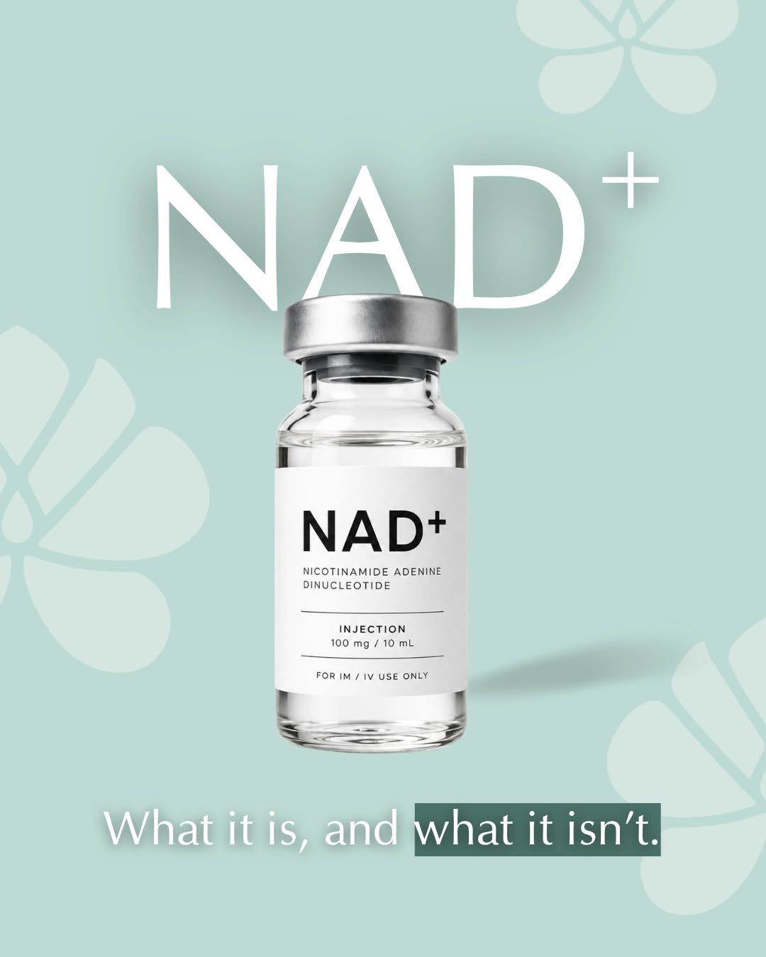 Instagram post by Dr. David Yew: Everyone’s talking about NAD+, so let’s clear up the confusion. Unlike peptides, which target specific cells, NAD+ works throughout the body…