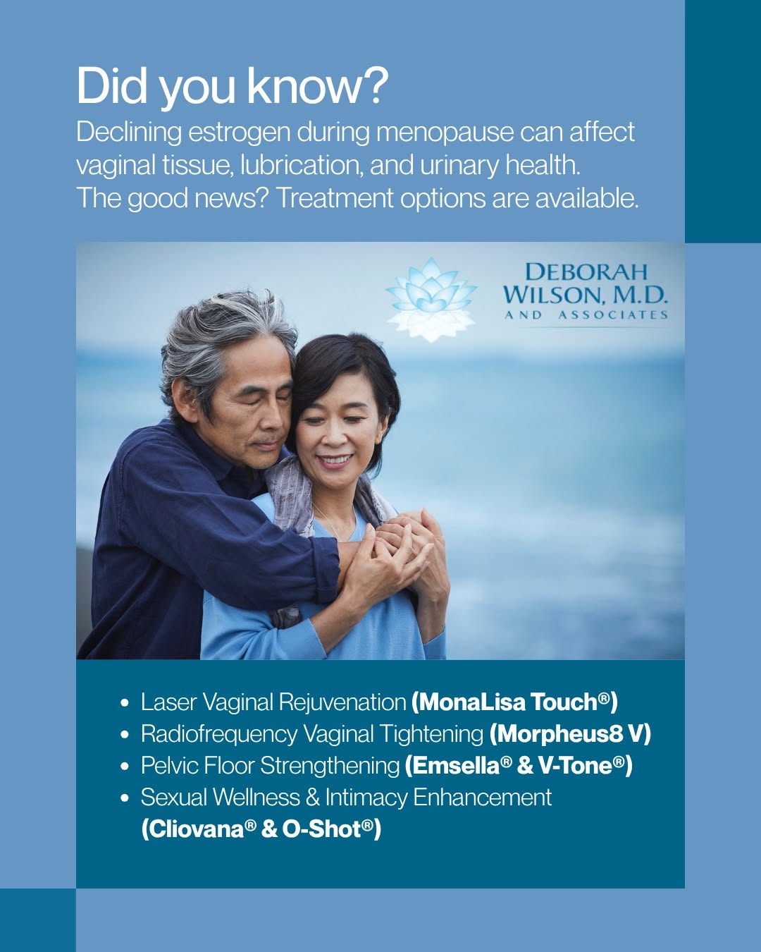 Instagram post by Dr. Deborah Wilson: Your intimate wellness deserves the same attention as every other aspect of your health. Whether you're experiencing changes after childbirt…