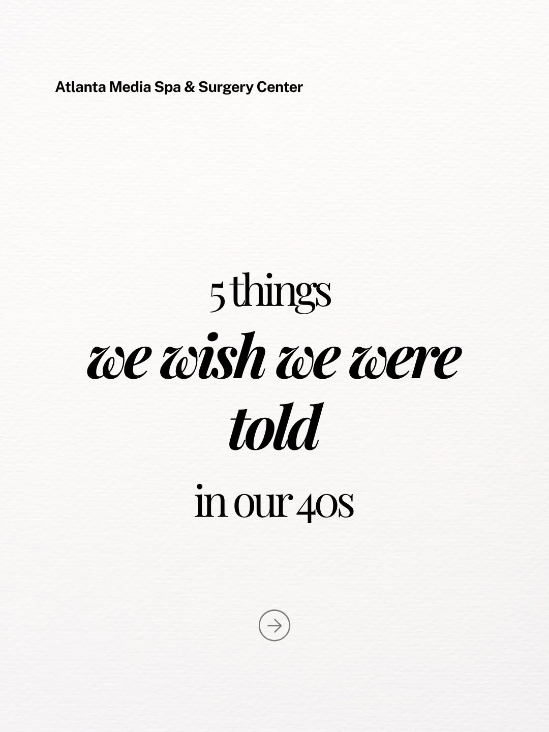 Instagram post by Dr. Debra Atkins: Your future skin is watching 👀✨ Here are 5 things we wish we knew in our 40s… so you don’t have to learn the hard way. Healthy, hydrated, g…