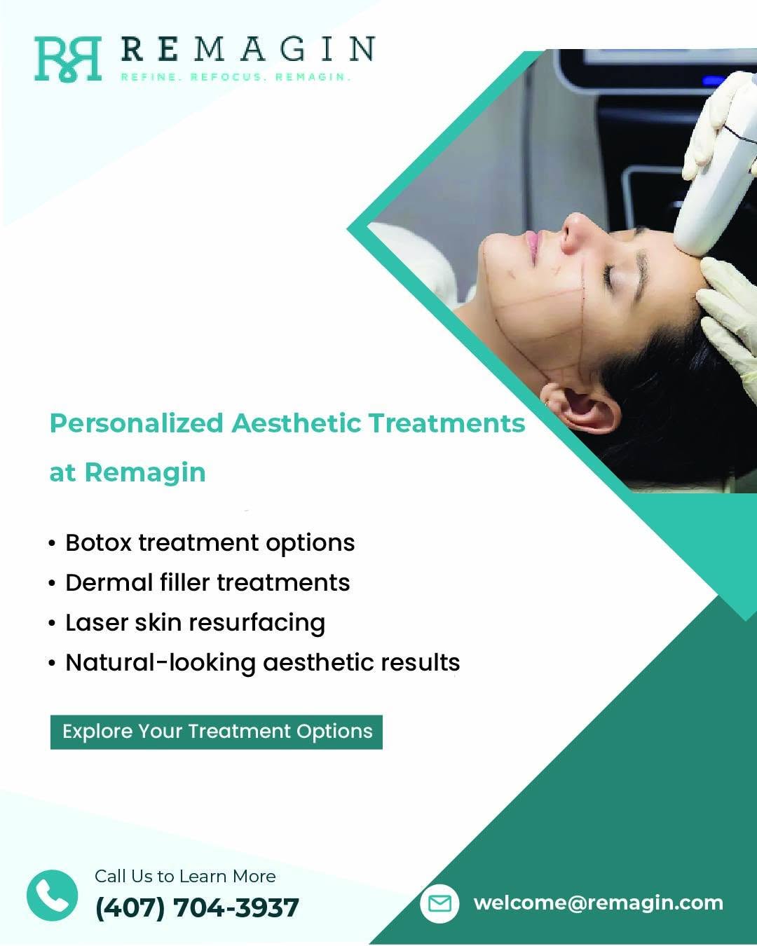 Instagram post by Dr. Deepak Raja: Non-surgical facial rejuvenation treatments can help address visible signs of aging while maintaining a natural appearance. At Remagin, aest…