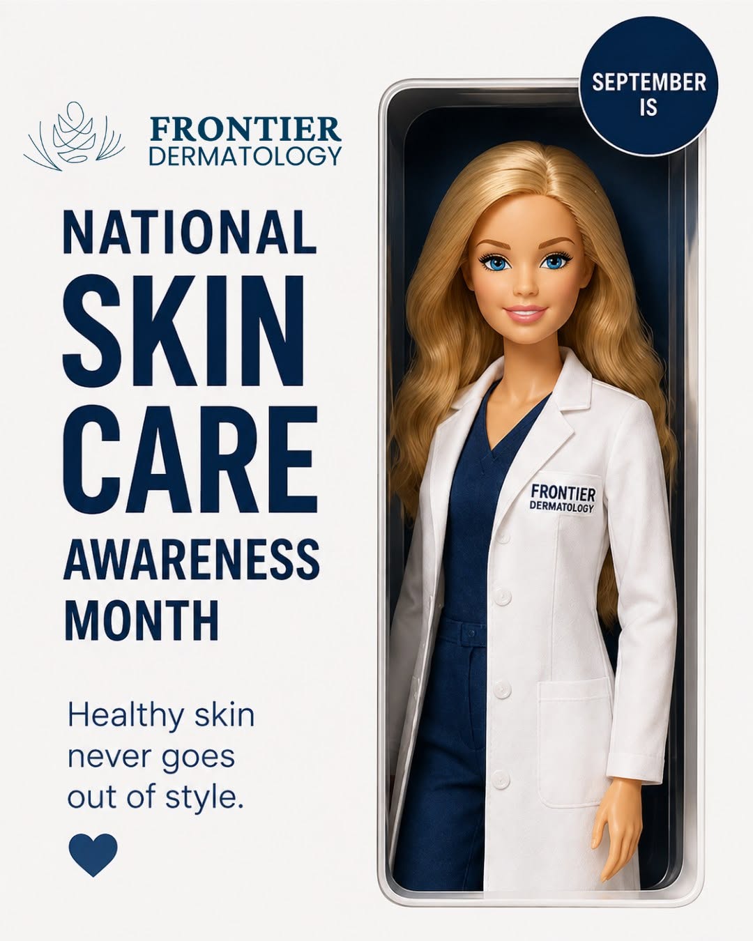 Instagram post by Dr. DeEtta M. Gray: September is National Skin Care Awareness Month 💙 Healthy skin isn’t about looking filtered or flawless—it’s about understanding what your …