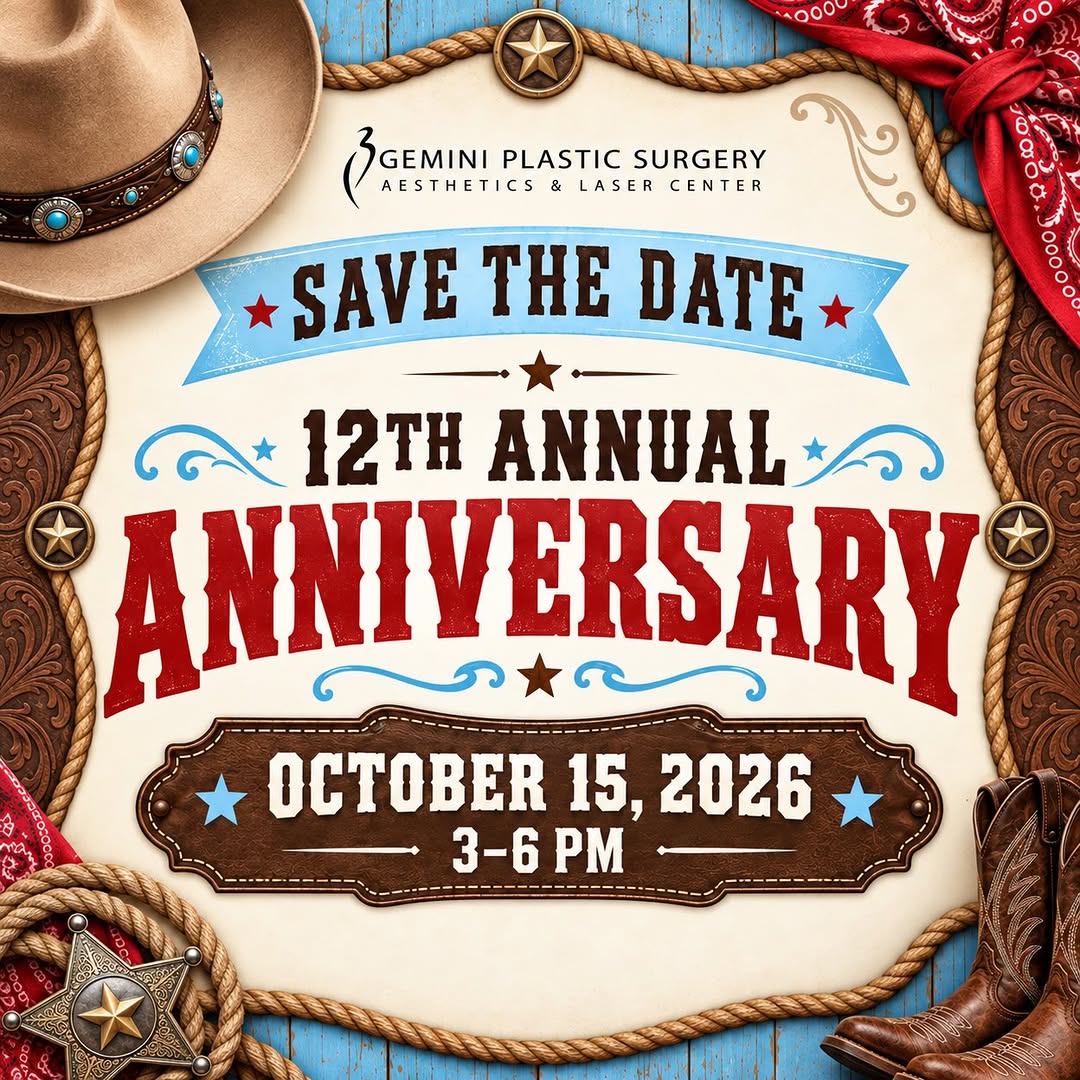 Instagram post by Dr. Della C. Bennett: Join us at Gemini Plastic Surgery Aesthetics & Laser Center on October 15, 2026 for a day of beauty, learning, and celebration. Use the QR c…