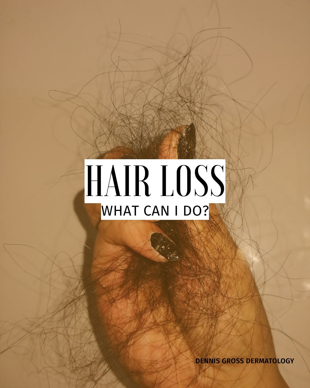 Instagram post by Dr. Dennis Gross: We get it, hair loss can be incredibly frustrating! But we’re here to help👏🏻 #hairlosstreatment #drdennisgross #nycdermatologist #skincare