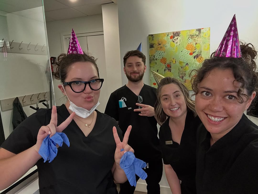 Instagram post by Dr. Dexter Barnes, DDS: Ready to surprise a patient who is spending part of his birthday with us today 🎉🎉🎉
