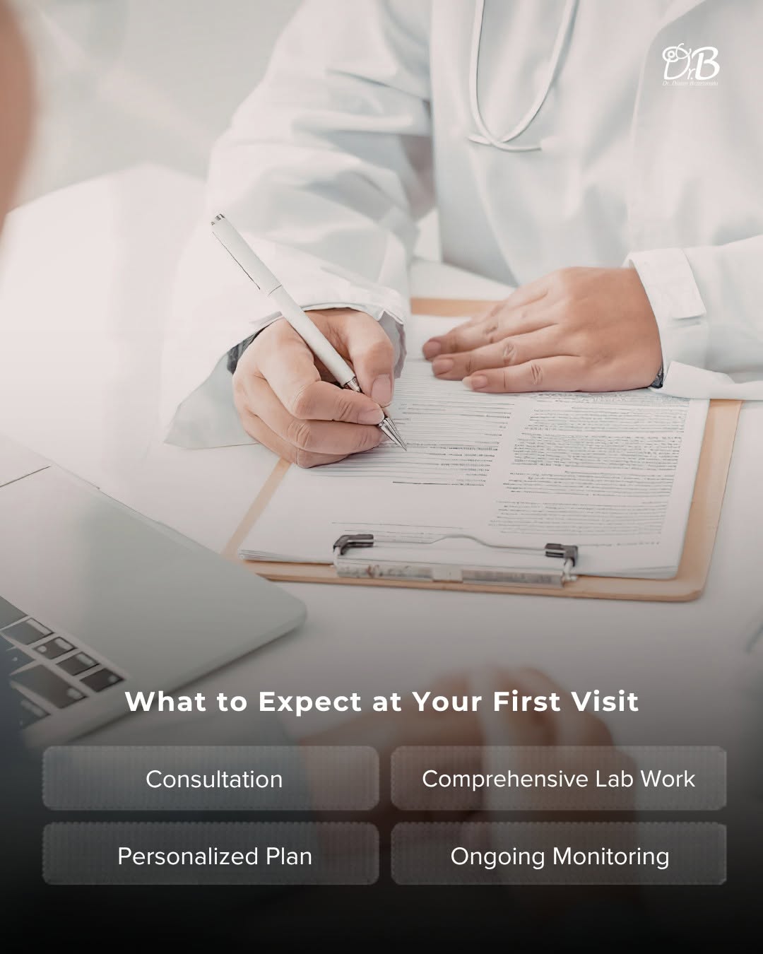 Instagram post by Dr. Diane Brzezinski, DO: Not sure what happens when you book with Dr. B? Here's exactly what to expect. 1. A consultation with Dr. B herself, no rushing, no being pa…