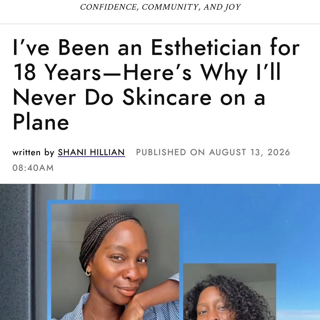 Instagram post by Dr. Dina D. Strachan: #mediaalert - Hey Jetsetters! So excited to share tips about in-flight skincare in @byrdie with @shanihillian #dermatologist #skincareroutin…