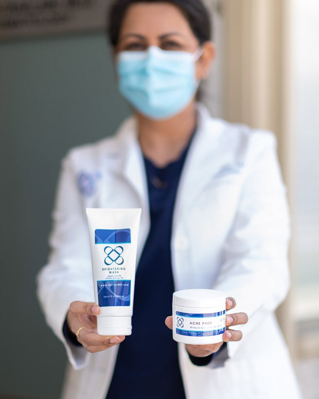 Instagram post by Dr. Divya Railan: Have you heard of “Maskne” aka Mask + Acne?! “Maskne” is a flare up of acne due to the occlusion of pores and accumulation of oils underneat…