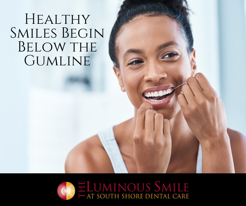 Instagram post by Dr. Dory Stutman, DDS: Healthy gums provide the foundation for beautiful, confident smiles that last a lifetime.
