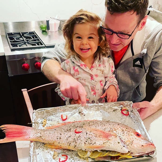 Instagram post by Dr. Douglas Sidle: Olivia, “It’s a FISH 🐠!“